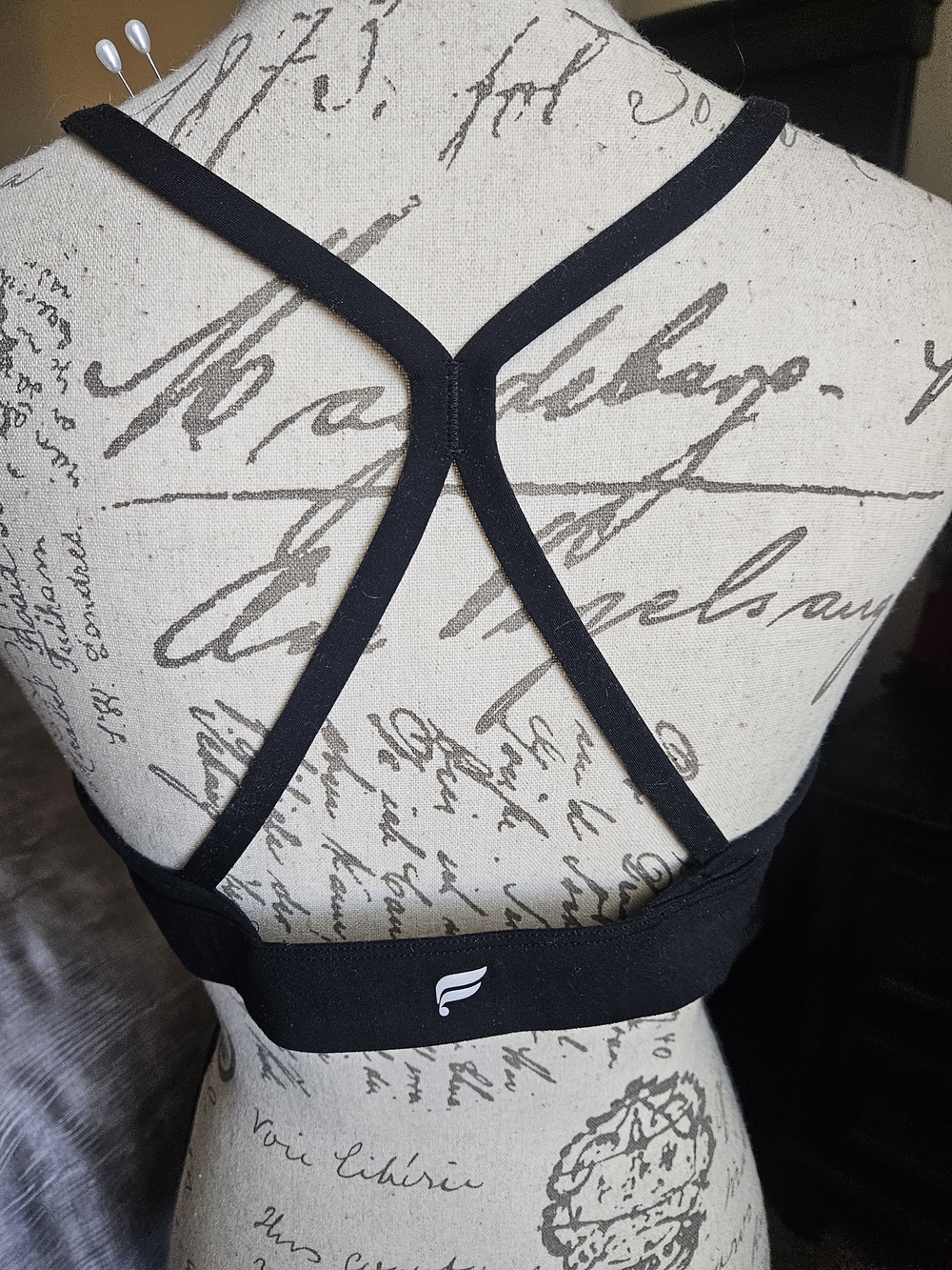 Fabletics Black Strappy Sports Bra